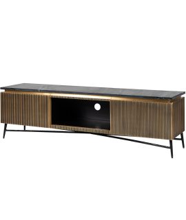 Richmond TV-meubel 'Ironville' 170cm, Kleur Goud / Zwart Marmer